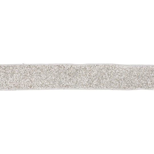Melrose 2.5" x 10yd. Silver Glitter Wired Ribbon
